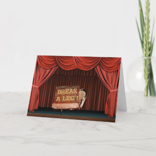 Brechen Sie ein Bein Karte