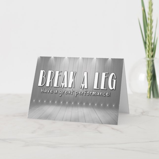 Brechen Sie eine Bein-Karte Karte (Vorderseite)