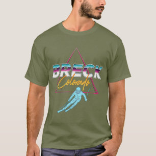 Breck    ColoradoSkigebiet Retro der 80er Jahre T-Shirt