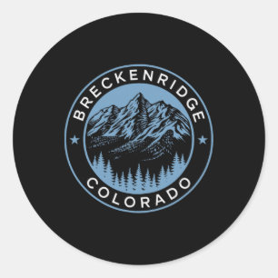 Breckenridge Co Wander Camping Tourist Ski Geschen Runder Aufkleber