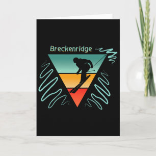 Breckenridge Colorado 90er Stil Vintages Skifahren Karte