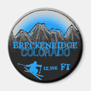 Breckenridge Colorado blauer Skimagnet Magnet