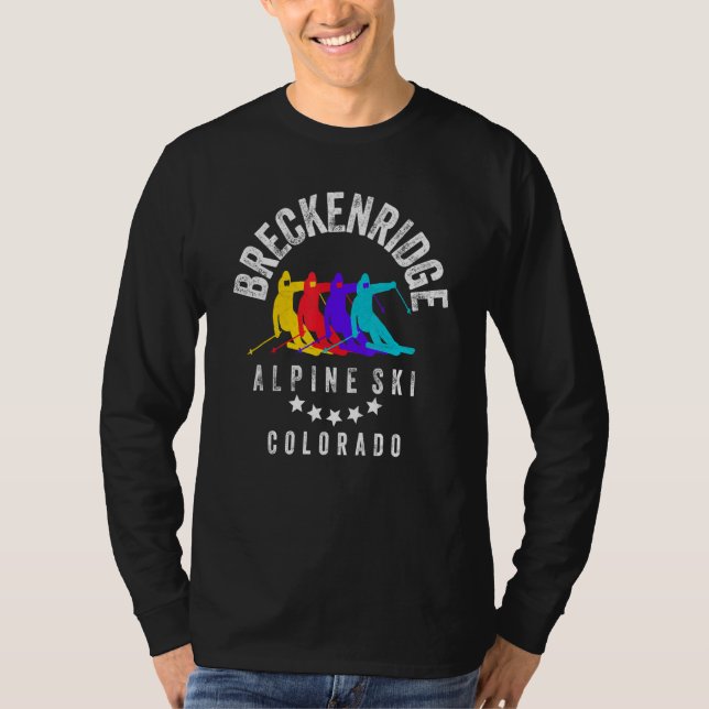 Breckenridge Colorado Cool Breck Co Skier & Snowbo T-Shirt (Vorderseite)