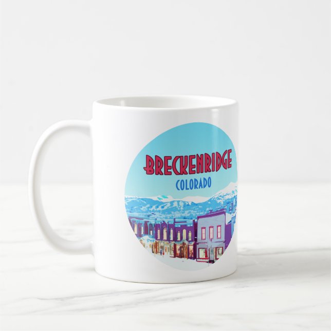 Breckenridge Colorado Downtown Mountains Kaffeetasse (Links)