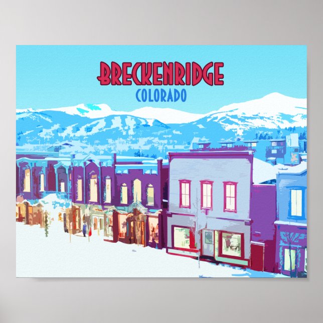 Breckenridge Colorado Downtown Mountains Poster (Vorne)