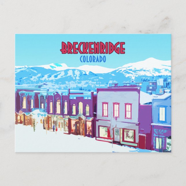Breckenridge Colorado Downtown Mountains Postkarte (Vorderseite)