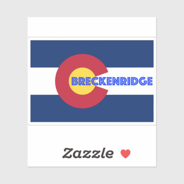 Breckenridge Colorado Flag Aufkleber (Blatt)
