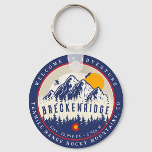 Breckenridge Colorado Flag Mountain Ski Souvenir Schlüsselanhänger