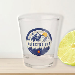 Breckenridge Colorado Flag Mountain Ski Souvenir Schnapsglas