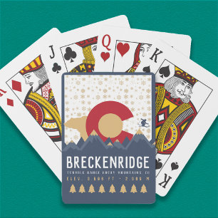 Breckenridge Colorado Flag Mountain Ski Souvenir Spielkarten