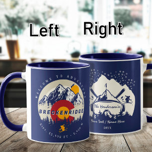 Breckenridge Colorado Flag Mountain Ski Souvenir Tasse