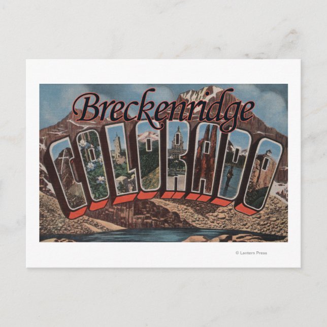 Breckenridge, Colorado - Große Buchstabenszenen Postkarte (Vorderseite)