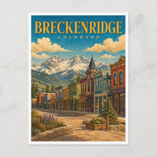 Breckenridge Colorado Main Street GeoSaga Postkarte