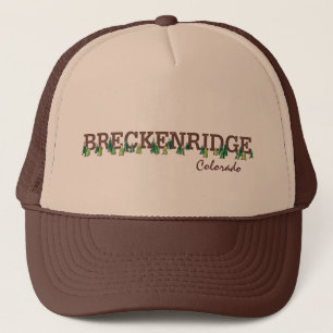 Breckenridge Colorado natural color tree line hat Truckerkappe
