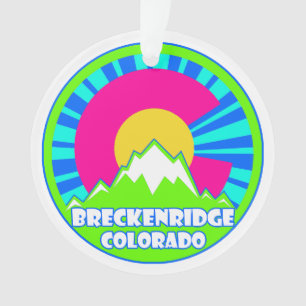 Breckenridge Colorado Neon Ornament