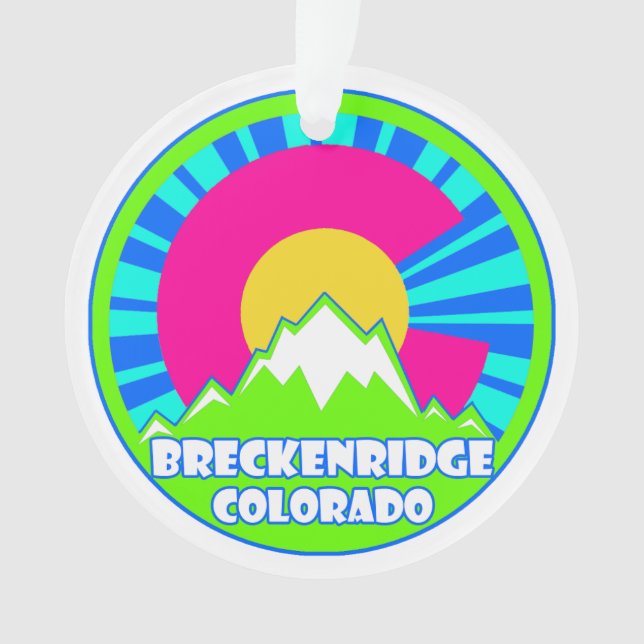 Breckenridge Colorado Neon Ornament (Vorderseite)