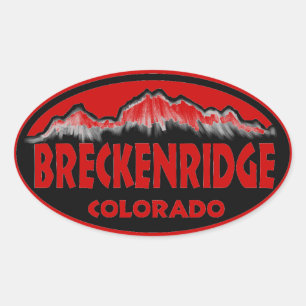 Breckenridge Colorado Oval Aufkleber