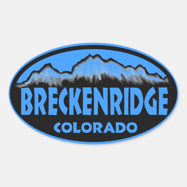 Breckenridge Colorado Oval Aufkleber (Vorderseite)