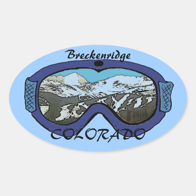Breckenridge Colorado Ovaler Aufkleber (Vorderseite)