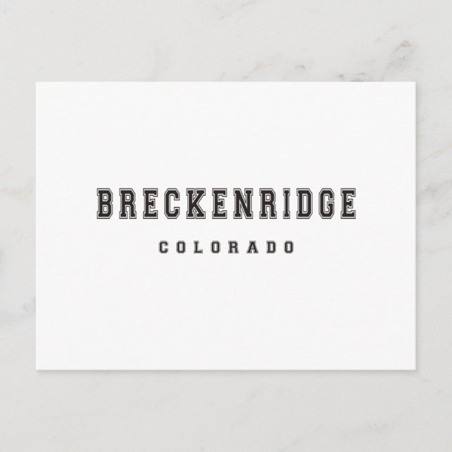 Breckenridge Colorado Postkarte (Vorderseite)