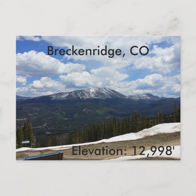 Breckenridge, Colorado Postkarte (Vorderseite)
