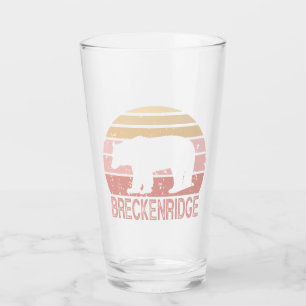 Breckenridge Colorado Retro Bär Glas
