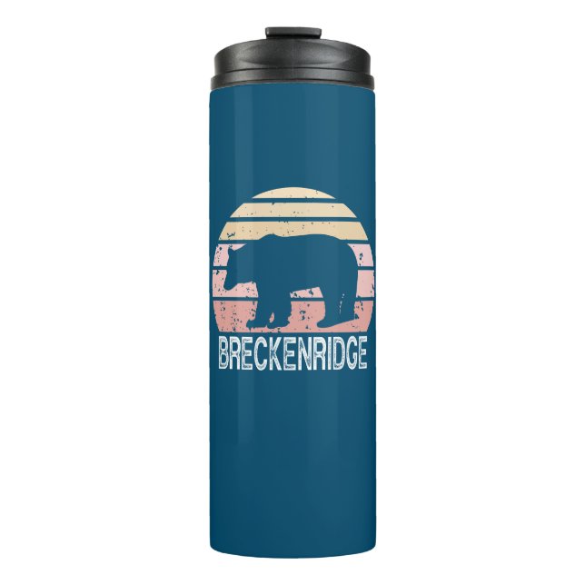 Breckenridge Colorado Retro Bär Thermosbecher (Vorderseite)