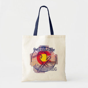 Breckenridge Colorado Rustikale Ski-Fahne Tasche