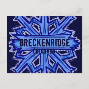 Breckenridge Colorado Schneeflocke Postkarte