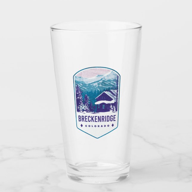 Breckenridge Colorado Ski Abzeichen Glas (Vorderseite)