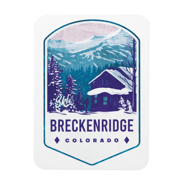 Breckenridge Colorado Ski Abzeichen Magnet (Vertikal)