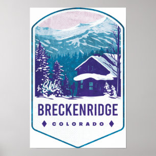 Breckenridge Colorado Ski Abzeichen Poster
