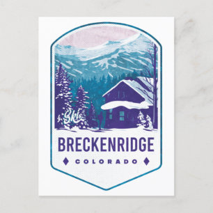 Breckenridge Colorado Ski Abzeichen Postkarte