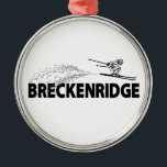 Breckenridge Colorado Ski Jumper Ornament Aus Metall<br><div class="desc">Breckenridge,  Colorado is a mountain town that known for its amazing ski resort,  stunning mountain scenery,  and endless recreation. This great vintage design has a retro look.</div>