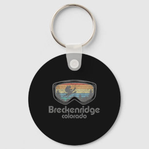 Breckenridge Colorado Ski Mountain Skifahren Retro Schlüsselanhänger