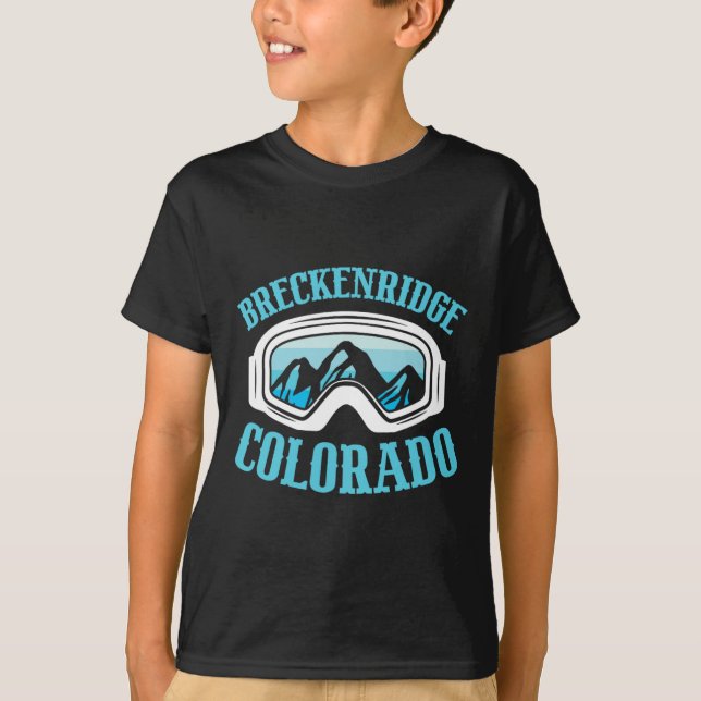 Breckenridge Colorado Ski Mountain Skifahrer T-Shirt (Vorderseite)