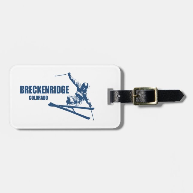 Breckenridge Colorado Skier Gepäckanhänger (Vorderseite horizontal)