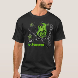Breckenridge Colorado Skier-Typ-Dunkelheitst-stück T-Shirt