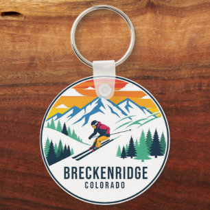 Breckenridge Colorado Skifahrer Schlüsselanhänger