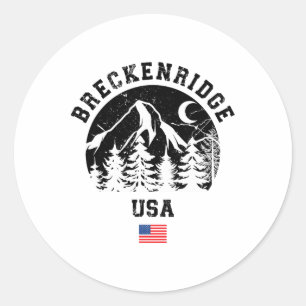Breckenridge Colorado Skigebiet Alpinski Alpine Fl Runder Aufkleber