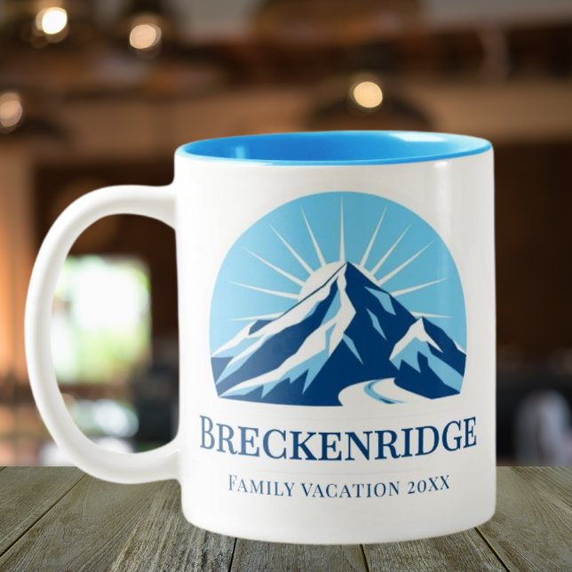 Breckenridge Colorado Skigebiet Souvenir Zweifarbige Tasse (Von Creator hochgeladen)