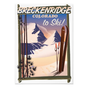 Breckenridge, Colorado-Skiposter Fotodruck