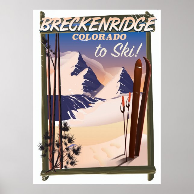 Breckenridge, Colorado-Skiposter Poster (Vorne)
