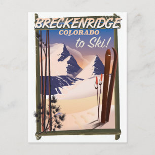 Breckenridge, Colorado-Skiposter Postkarte