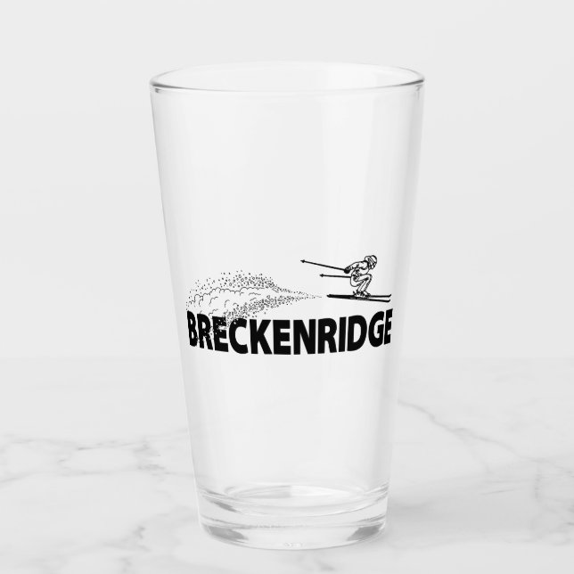 Breckenridge Colorado Skispringer Glas (Vorderseite)