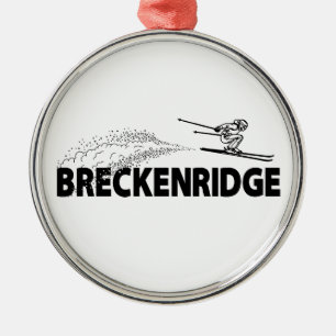Breckenridge Colorado Skispringer Ornament Aus Metall