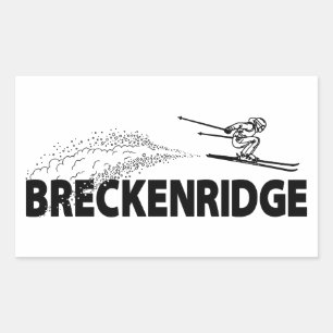 Breckenridge Colorado Skispringer Rechteckiger Aufkleber