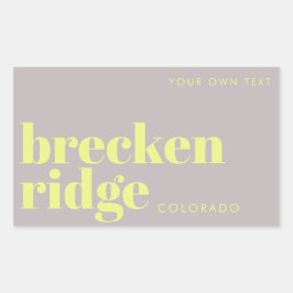 Breckenridge Colorado Skiurlaub Rechteckiger Aufkleber