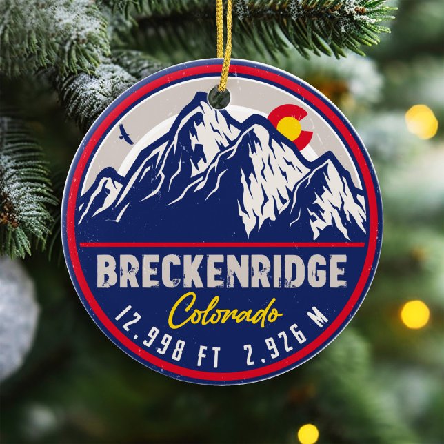 Breckenridge Colorado Skiwandern Souvenir Keramik Ornament (Von Creator hochgeladen)