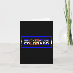 Breckenridge Colorado State Flag Retro Mountain Sk Karte
